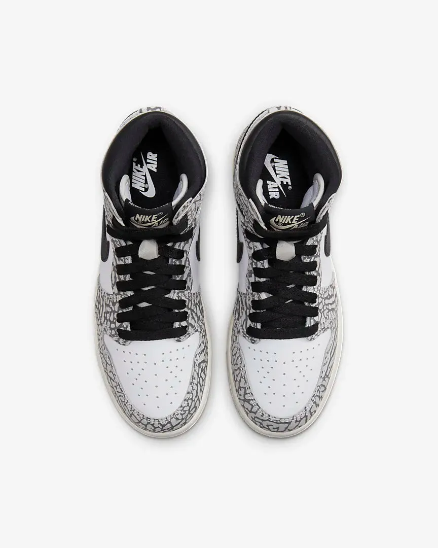 Air Jordan 1 Retro High OG GS Tech Grey Muslin Black White  FD1437-052