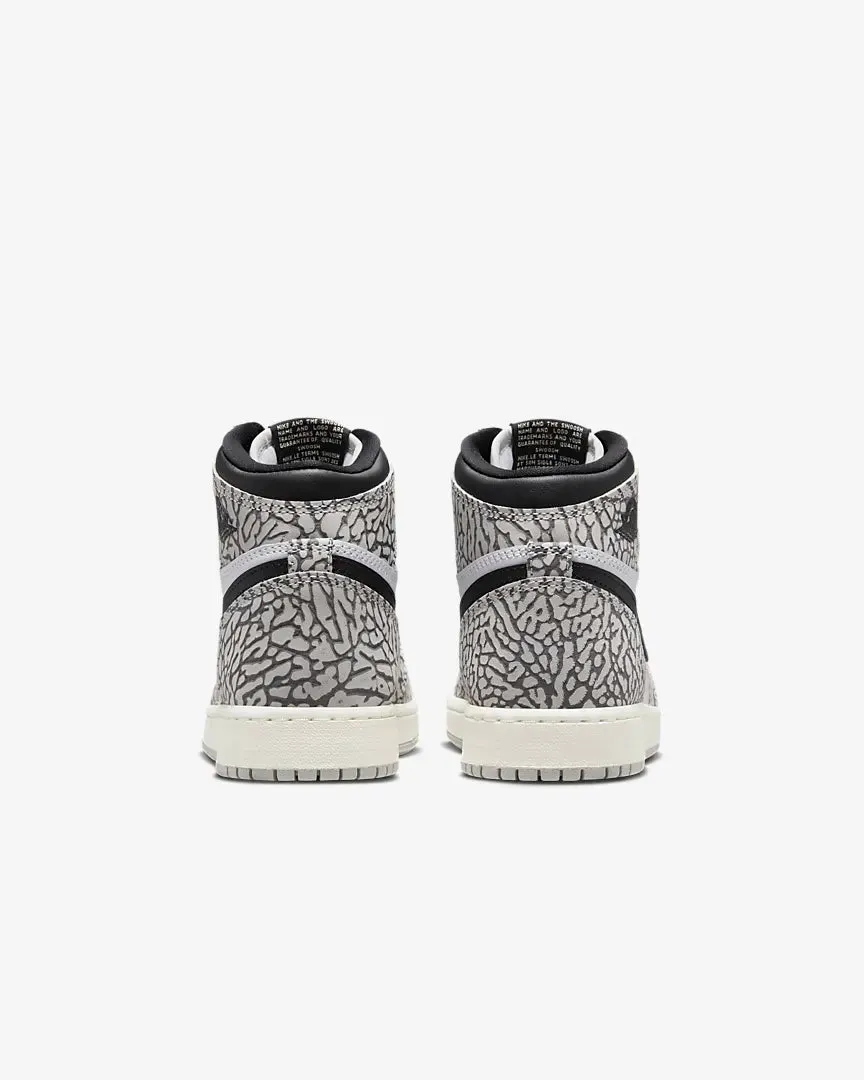 Air Jordan 1 Retro High OG GS Tech Grey Muslin Black White  FD1437-052