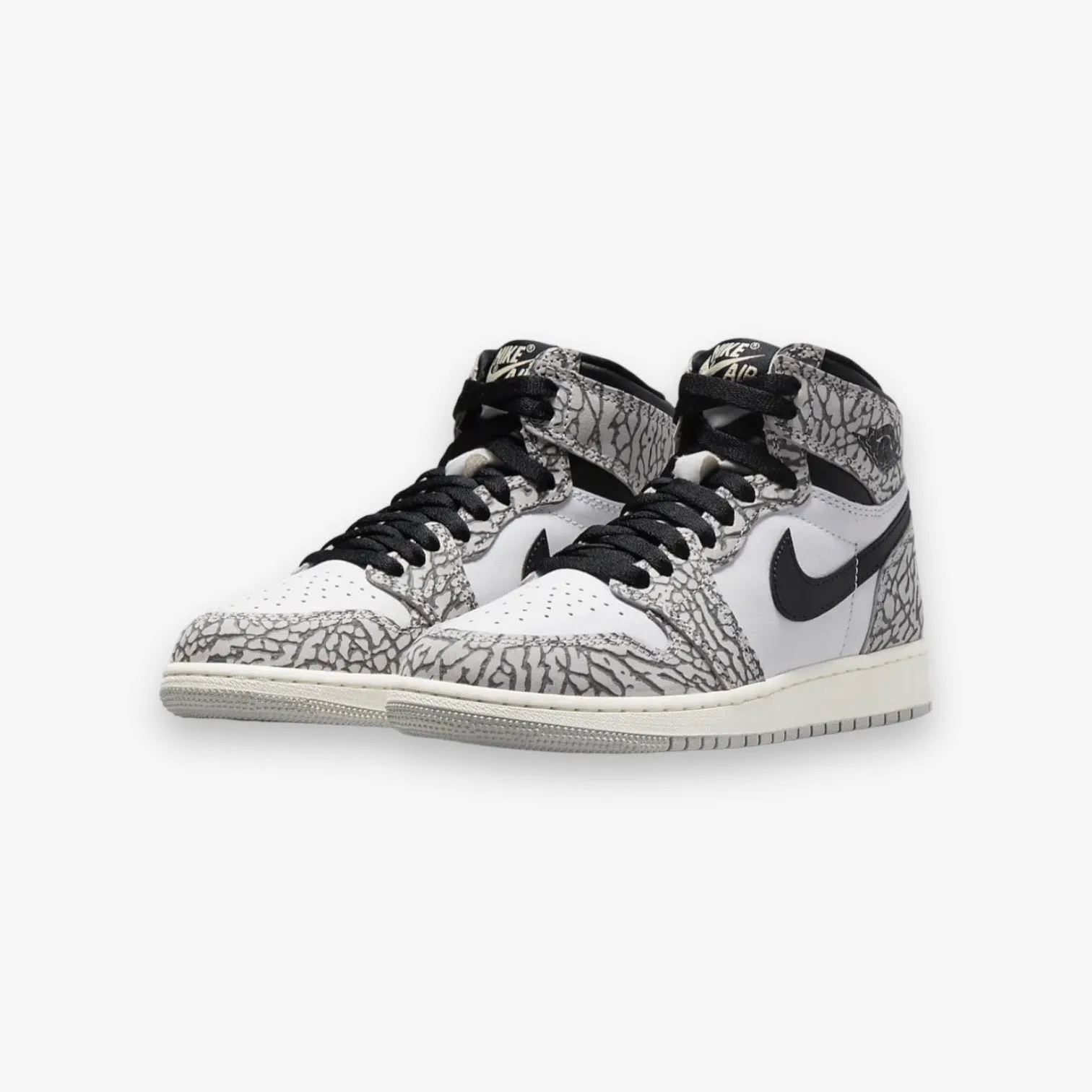 Air Jordan 1 Retro High OG GS Tech Grey Muslin Black White  FD1437-052