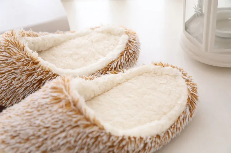 Animal Slippers Cartoon Cute Hedgehog Home Interior Floor Cotton Slippers UGG Style