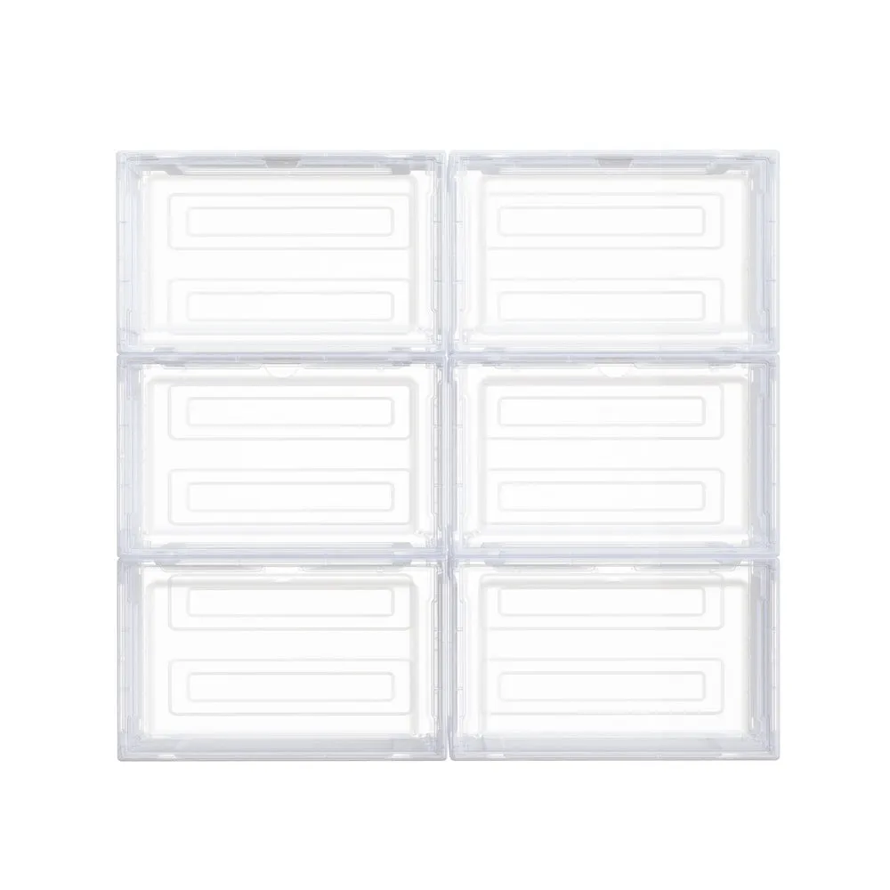 Artiss Shoe Box DIY Set of 6 Stackable Magnetic Door