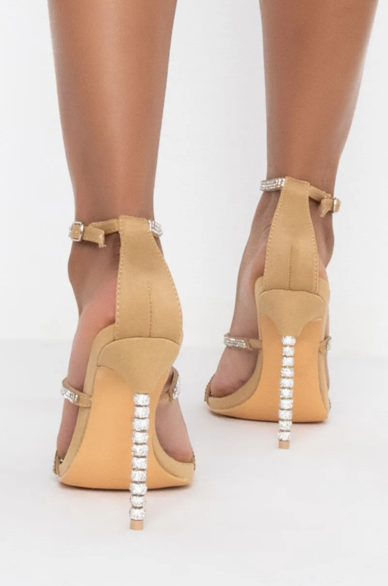 AZALEA WANG LOVE THE CHASE STILETTO SANDAL IN NUDE