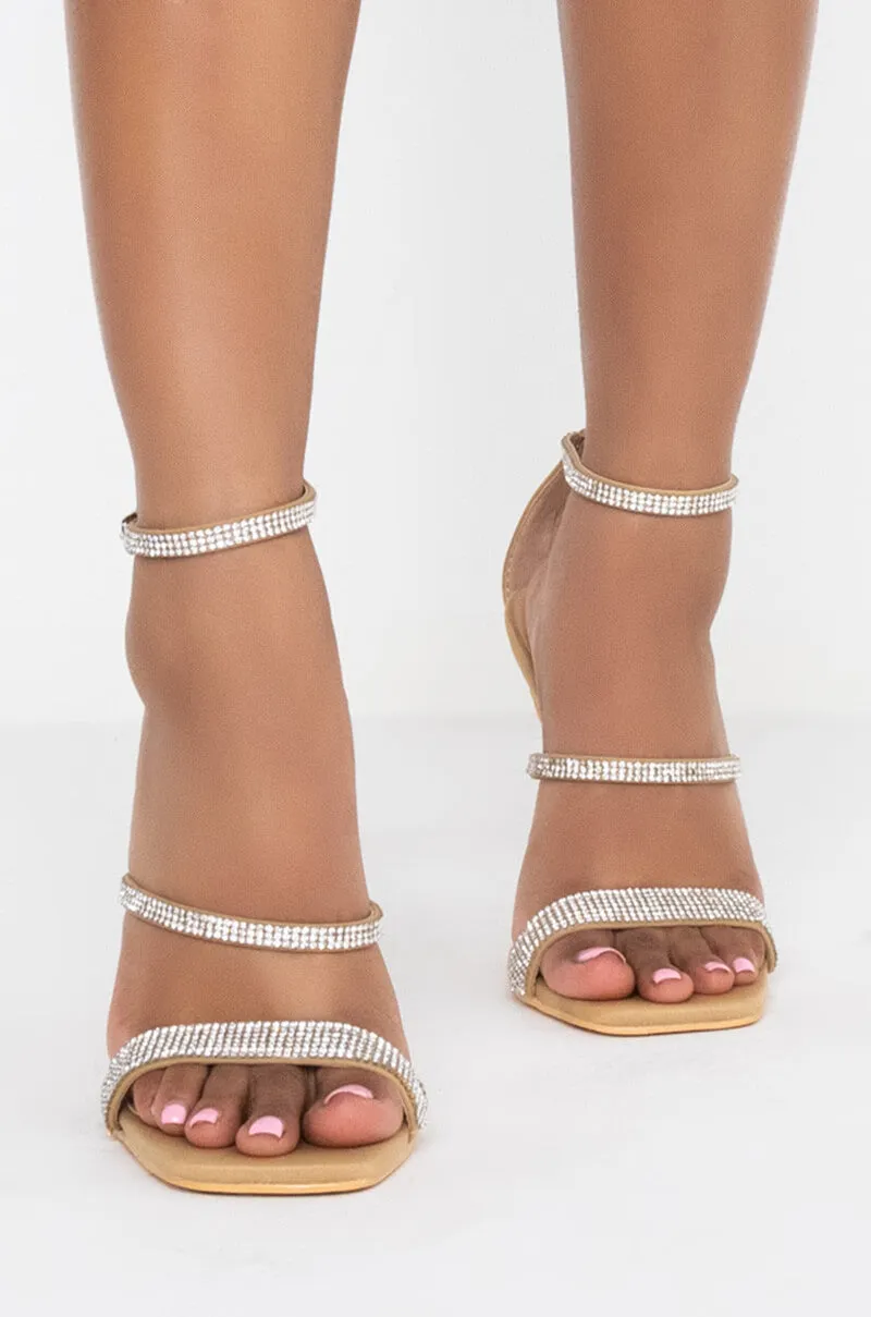 AZALEA WANG LOVE THE CHASE STILETTO SANDAL IN NUDE