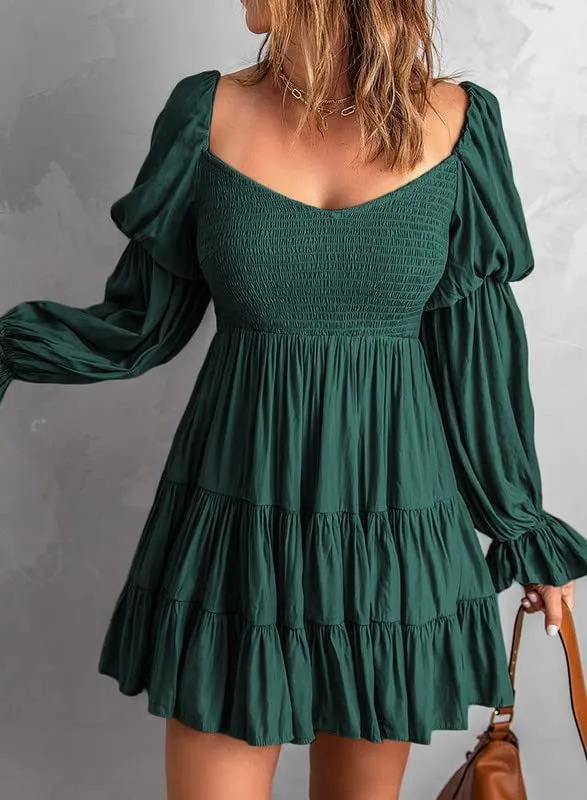 Baby Doll sexy ruffle Off Shoulder Mini Dress