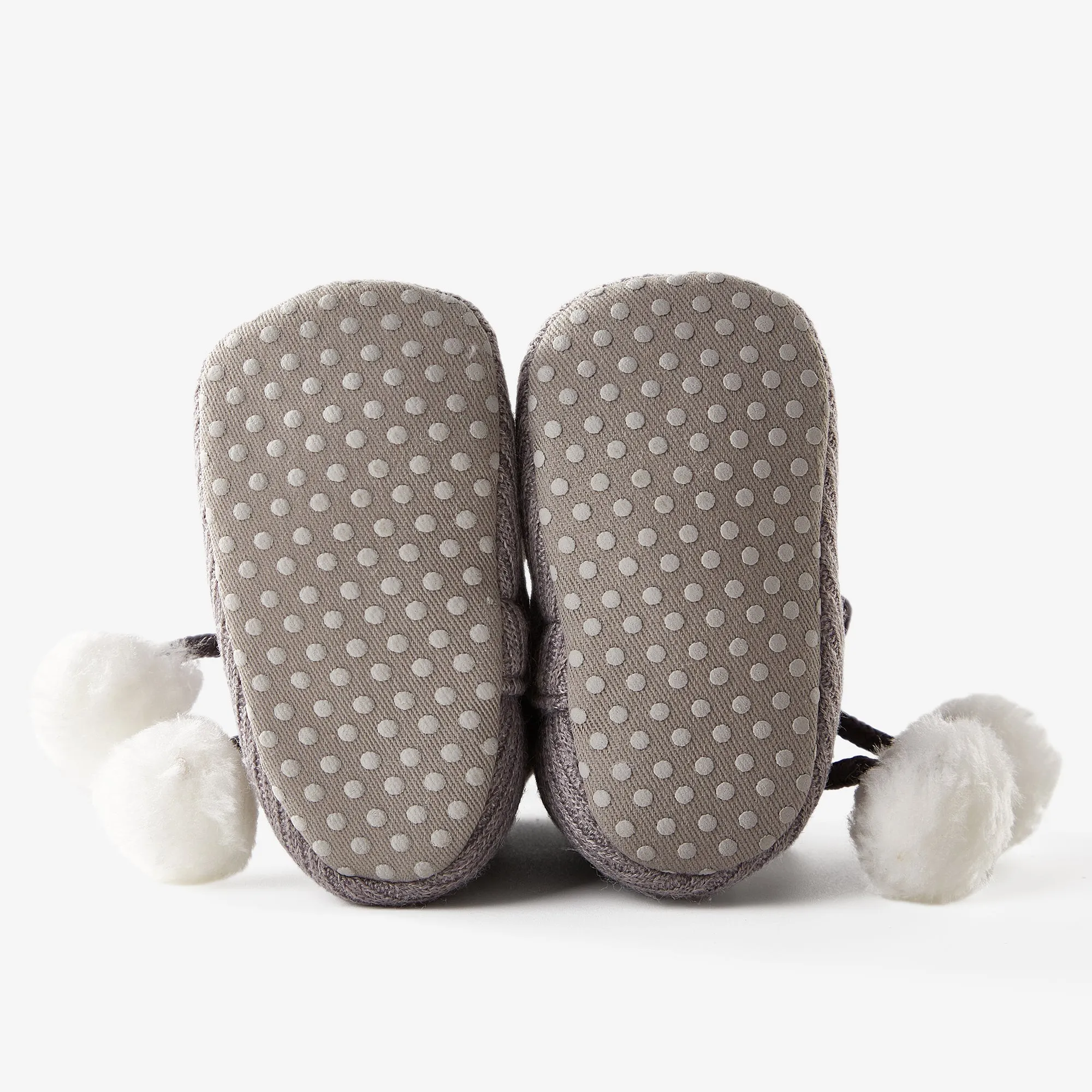 Baby / Toddler Girl Knitted Bowknot Fluff Ball Fleece-lining Prewalker Shoes