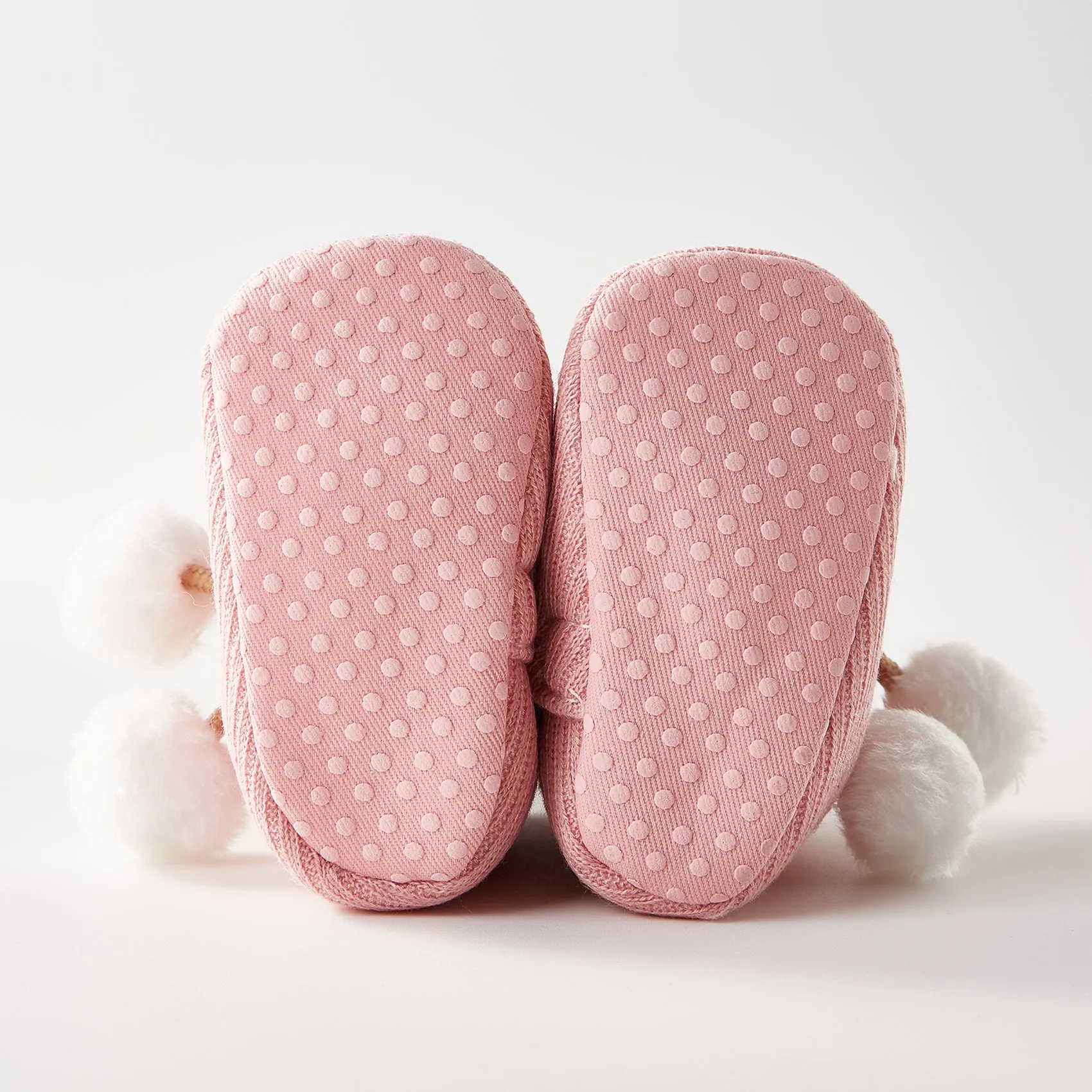 Baby / Toddler Girl Knitted Bowknot Fluff Ball Fleece-lining Prewalker Shoes