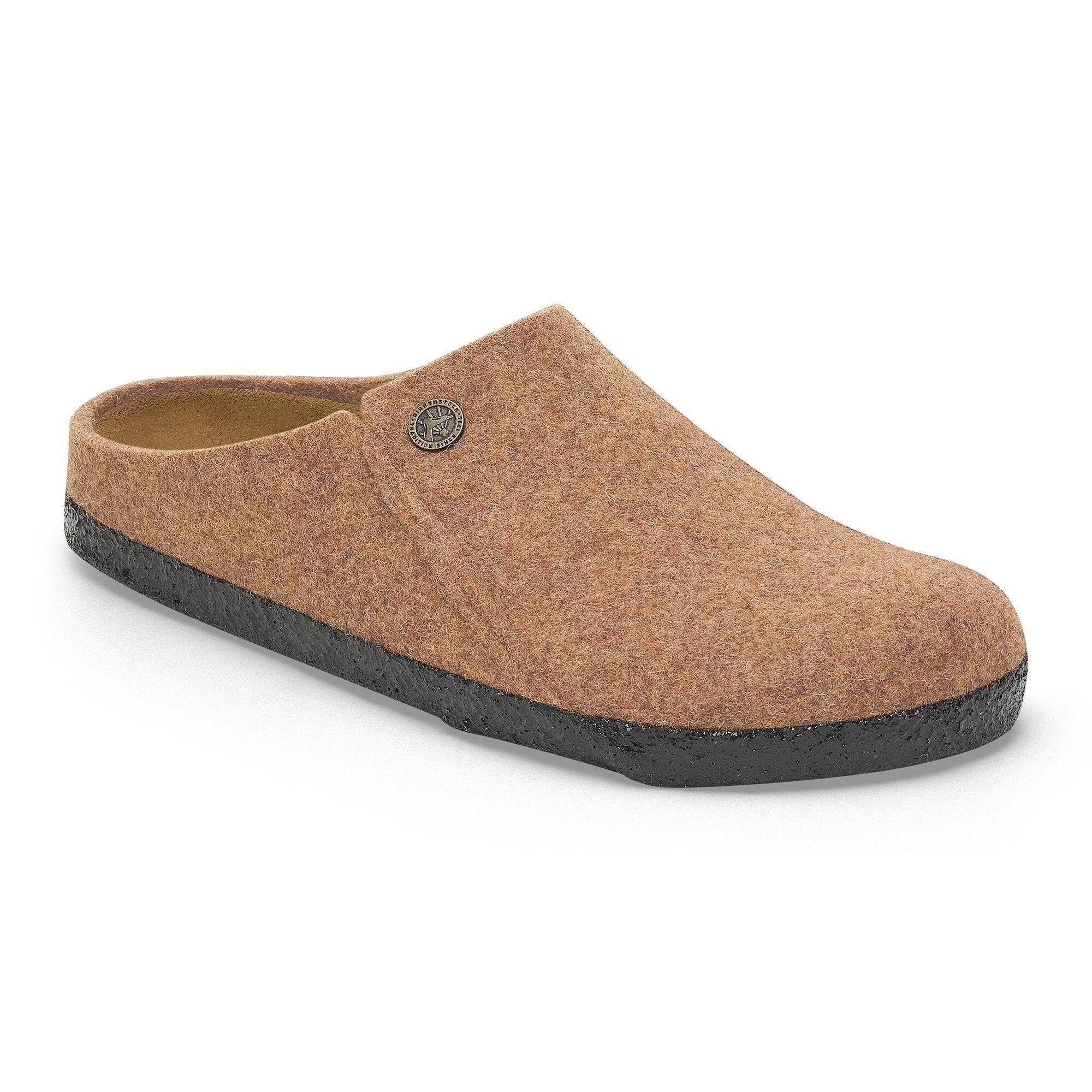 Birkenstock Zermatt Rivet Wool Ladies Toffee Wool Slip On Slippers