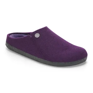 Birkenstock Zermatt Shearling Felt Ladies Acai Textile Slip On Slippers