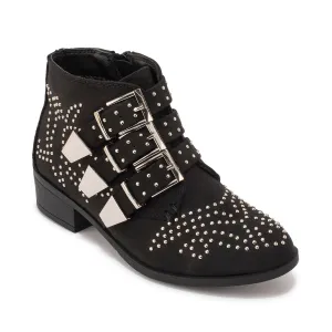 Black Stud Detail Ankle Boot