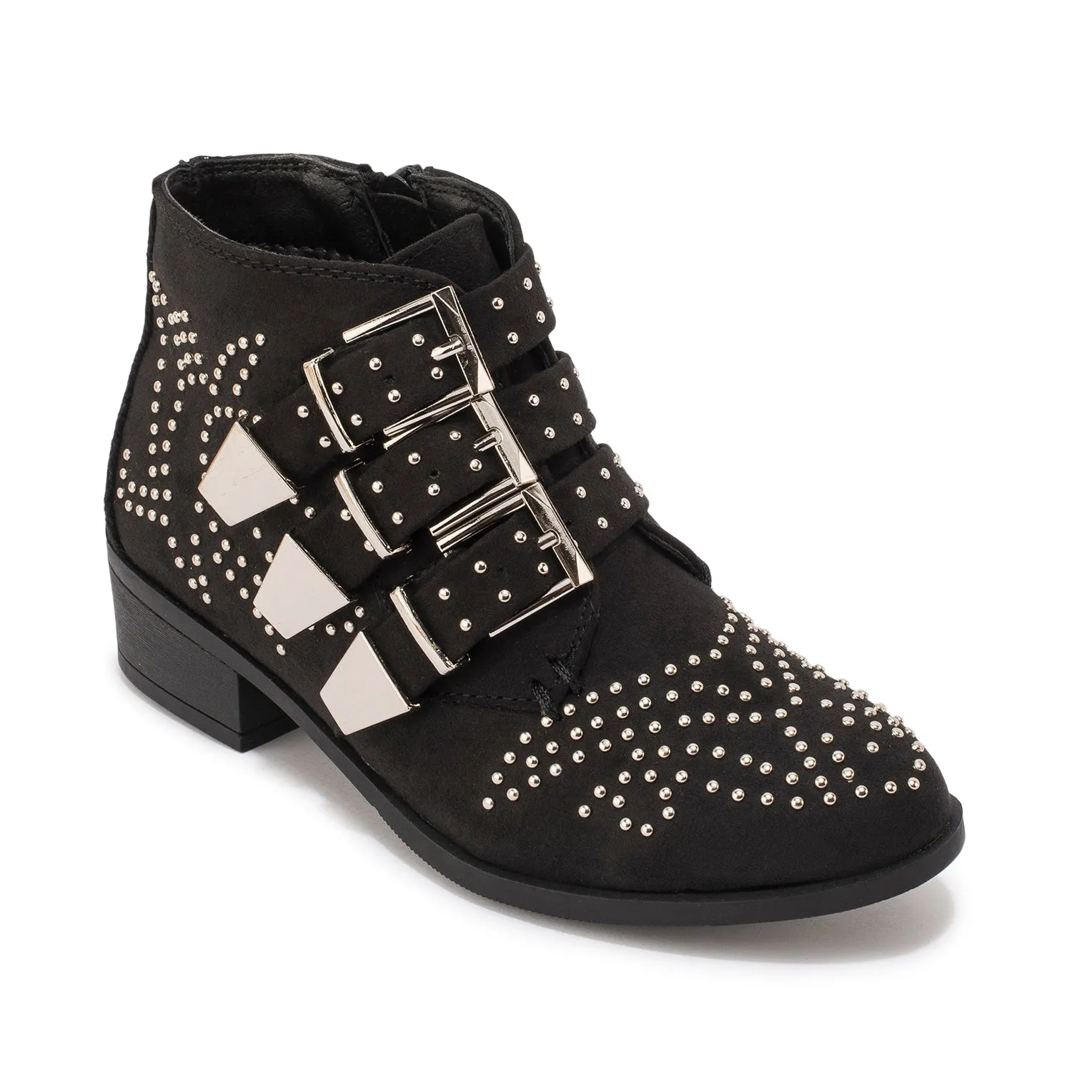 Black Stud Detail Ankle Boot