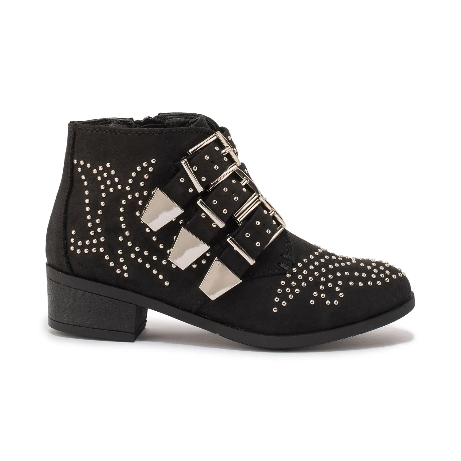 Black Stud Detail Ankle Boot