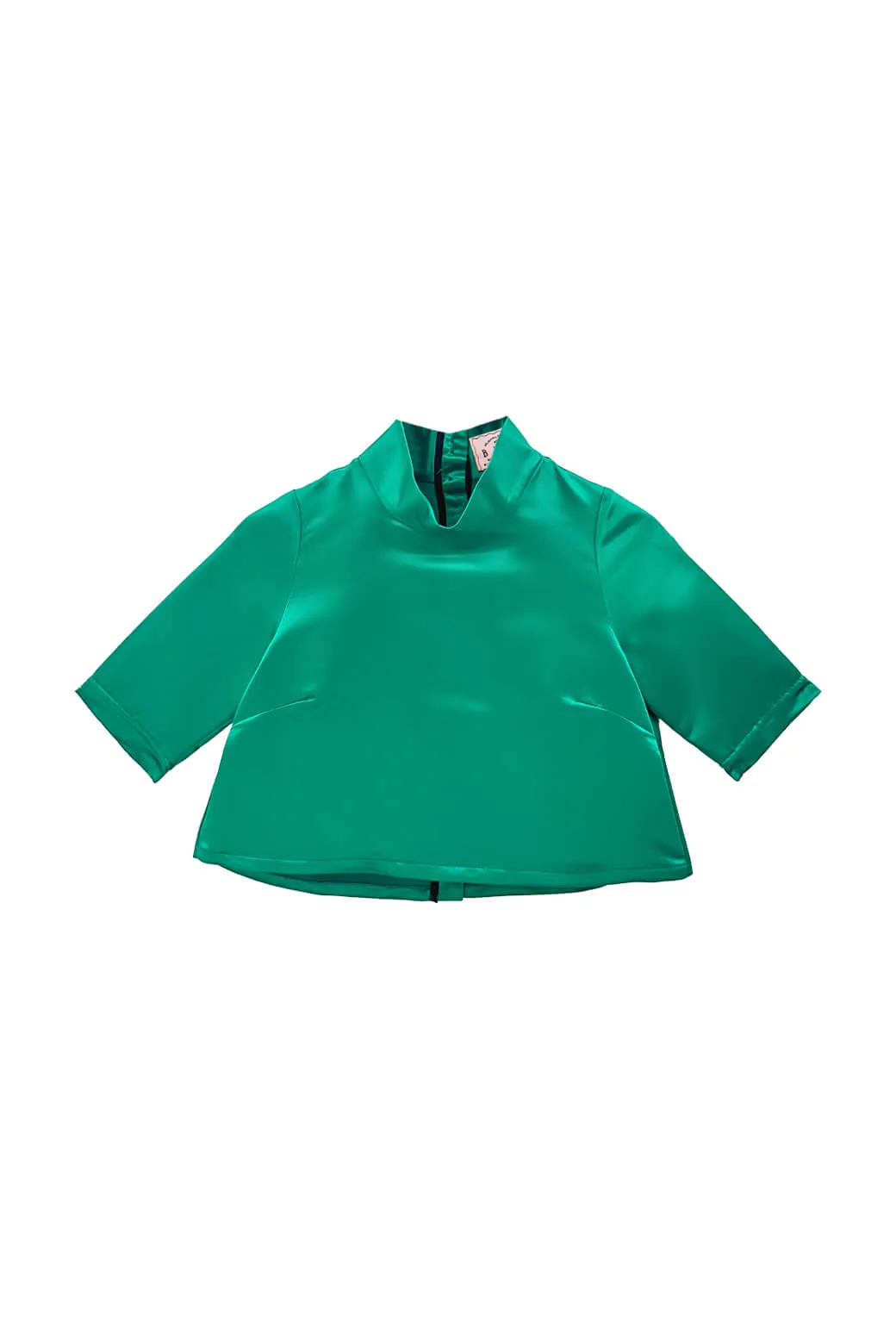 Buru x Old Soul Etiquette Twiggy Top - Green Satin