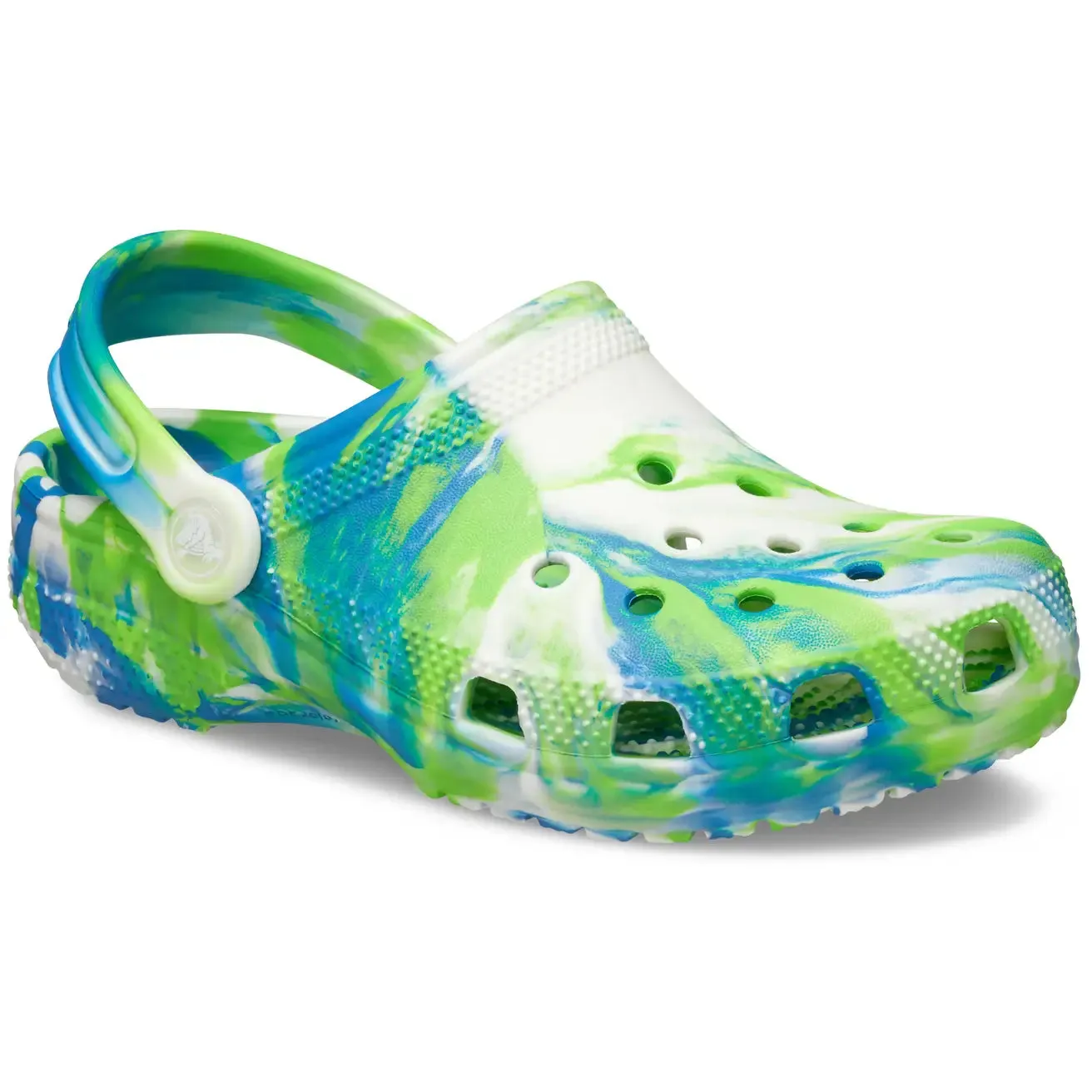 Crocs - Classic Glow Marbled Clog Toddlers (Prep Blue/Multi)