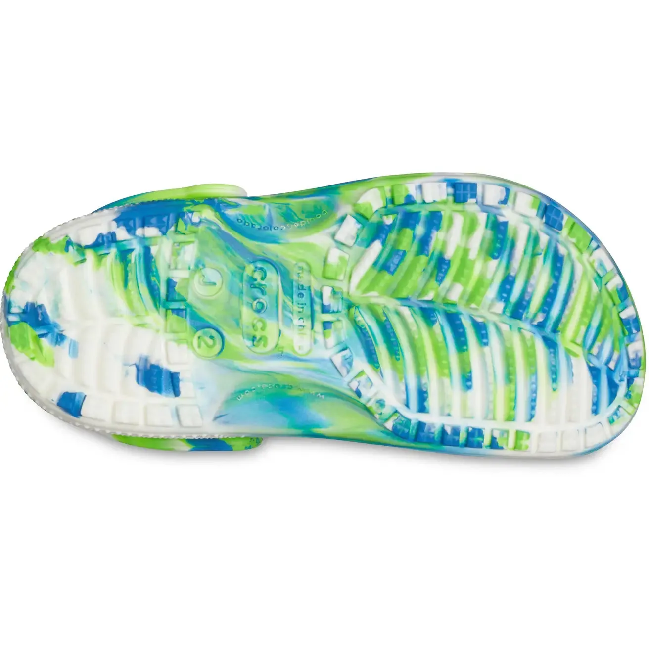 Crocs - Classic Glow Marbled Clog Toddlers (Prep Blue/Multi)