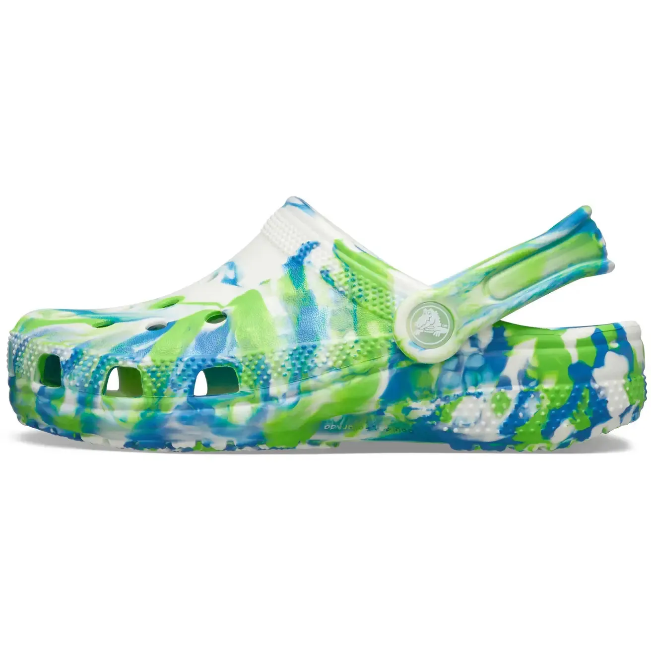 Crocs - Classic Glow Marbled Clog Toddlers (Prep Blue/Multi)
