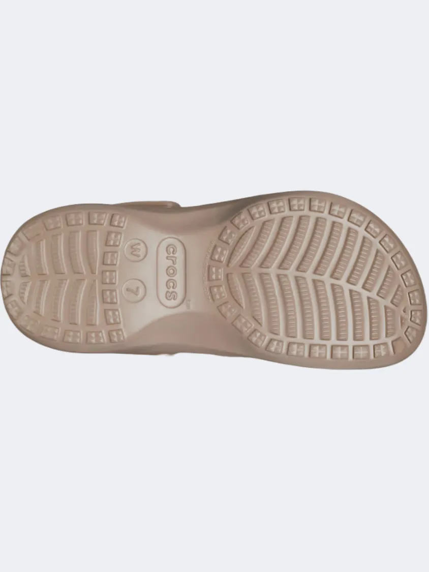 Crocs Classic Platform Lined Clog Women Lifestyle Slippers Mushroom