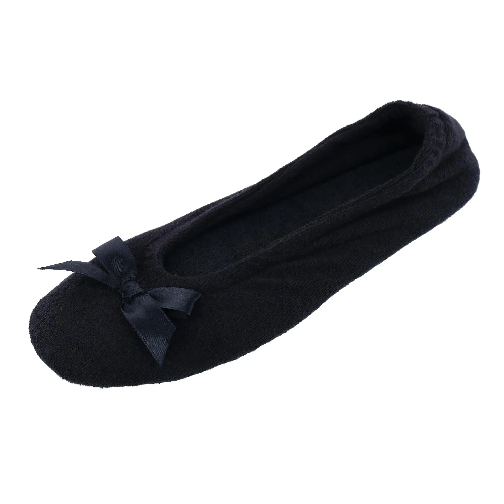 CTM® Women's Terry Ballerina Slipper House Shoe