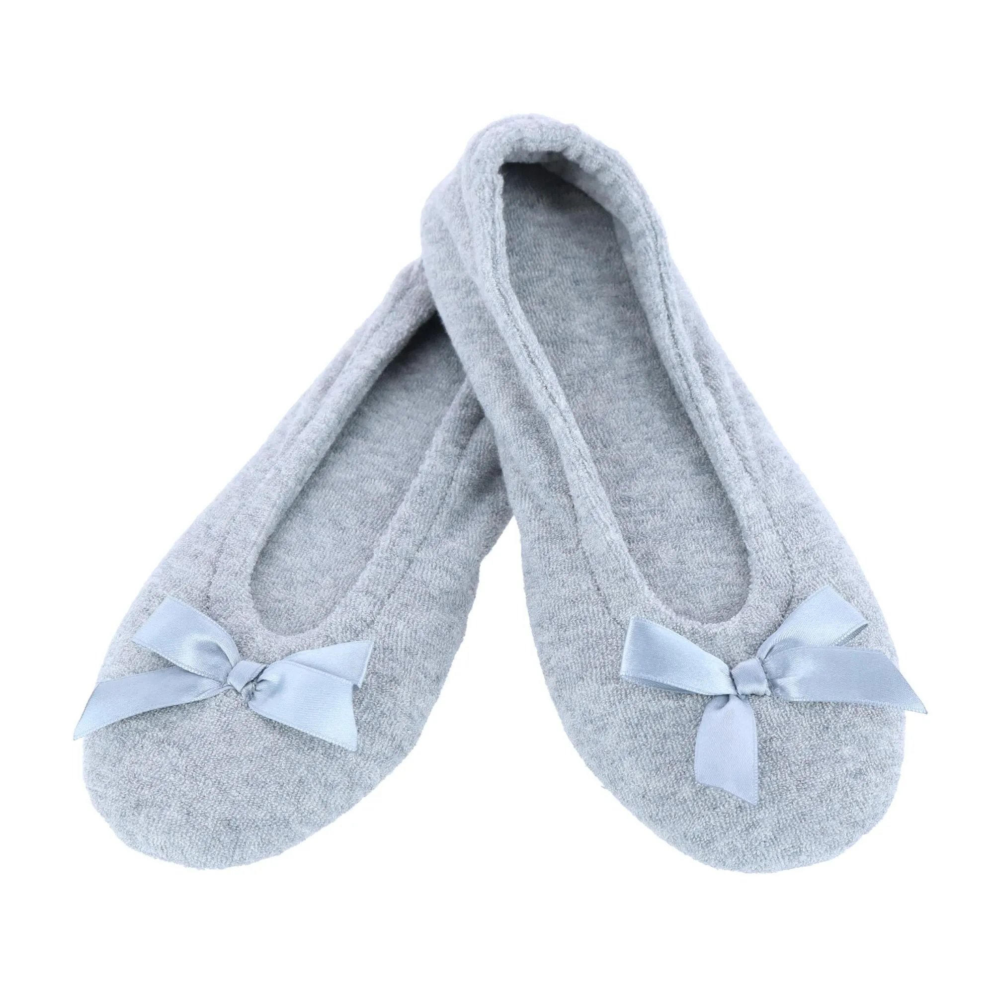 CTM® Women's Terry Ballerina Slipper House Shoe