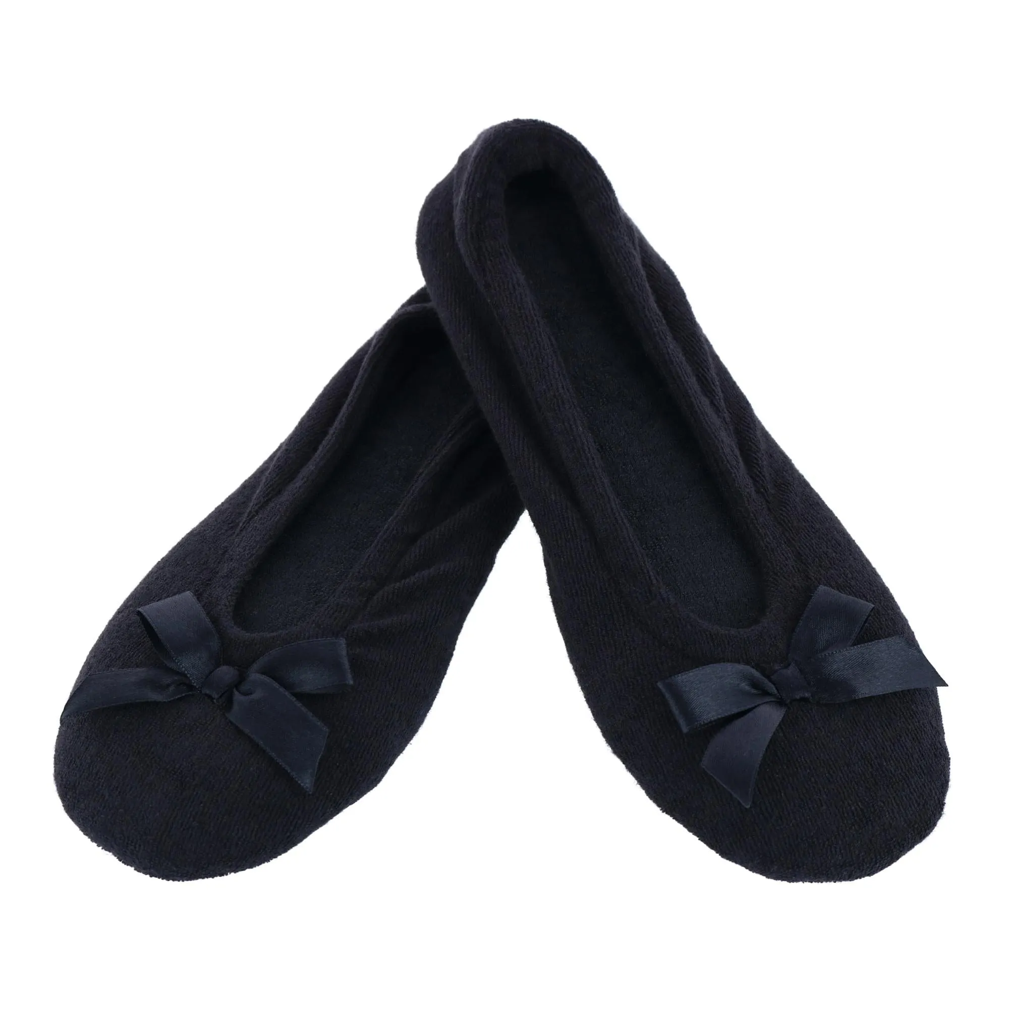 CTM® Women's Terry Ballerina Slipper House Shoe