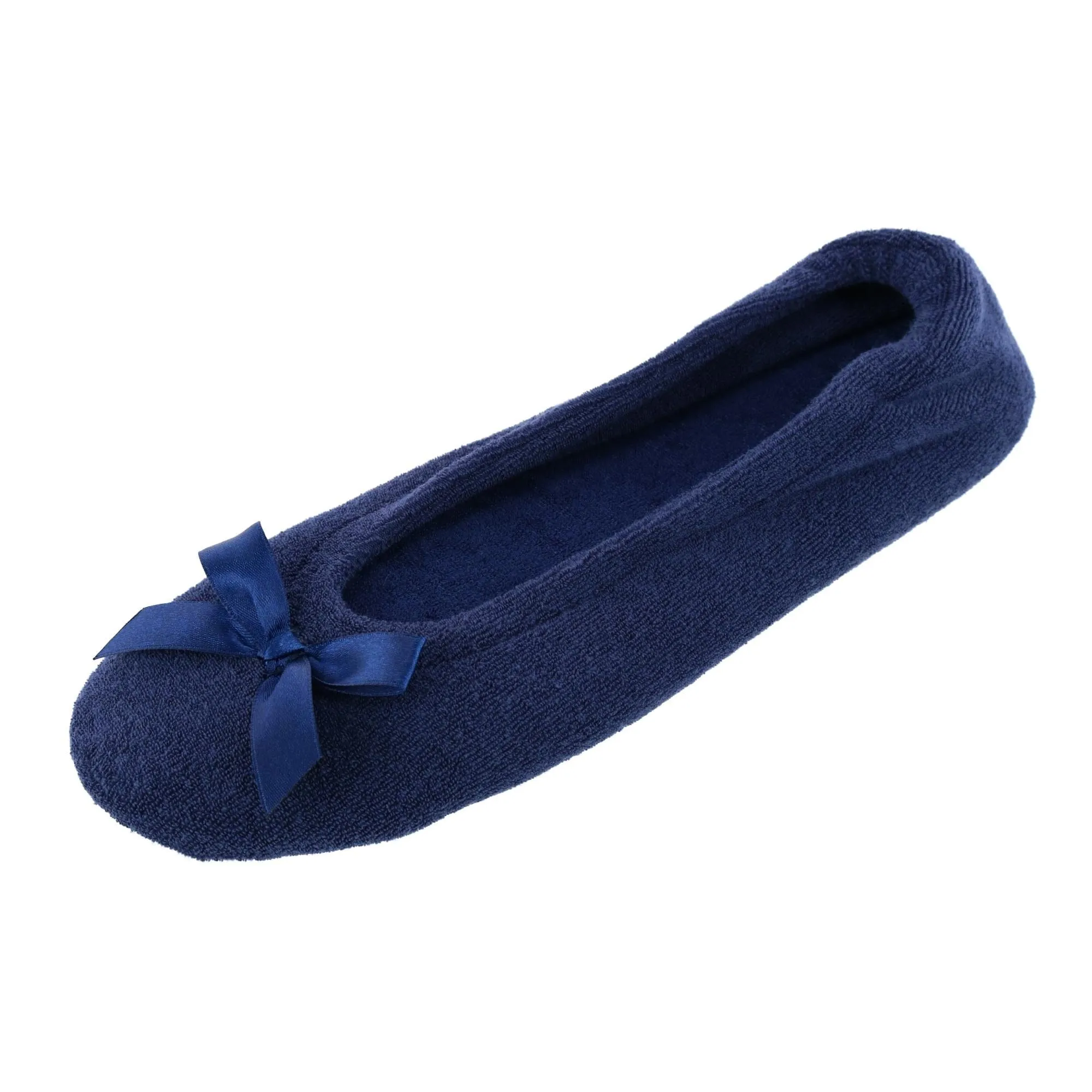 CTM® Women's Terry Ballerina Slipper House Shoe