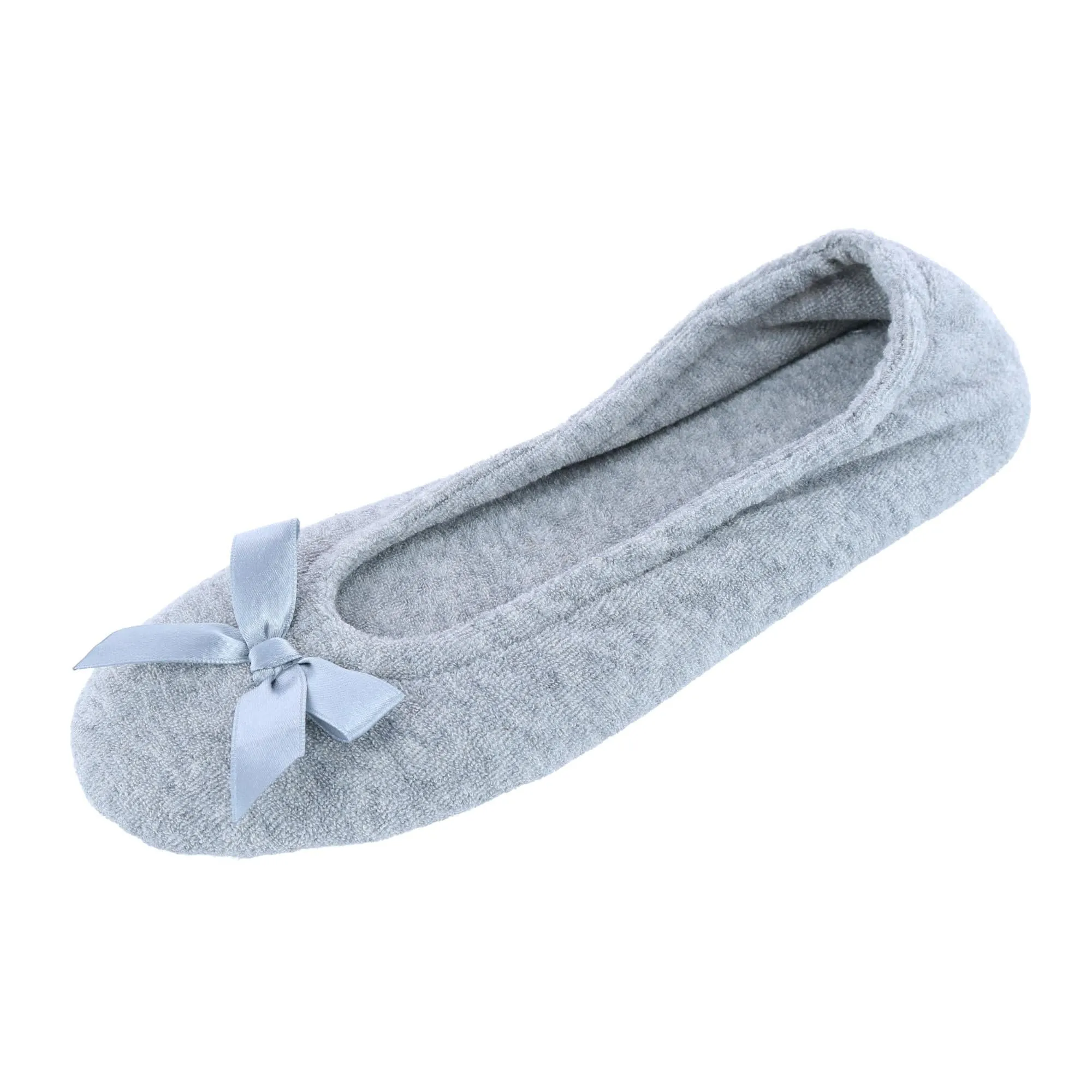 CTM® Women's Terry Ballerina Slipper House Shoe
