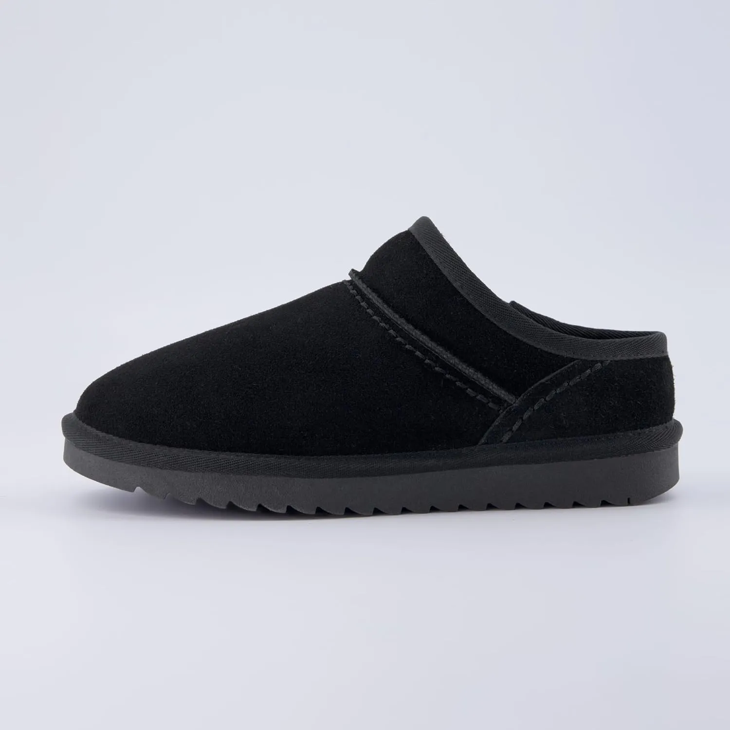 CUSHIONAIRE Women's Hilo 2 Premium Suede Slip-On House Slippers  Clog Slippers for Women, Memory Foam, Faux Shearling, Wide Widths Available