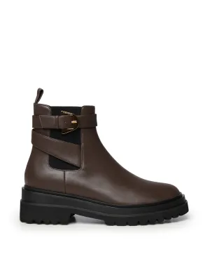 Dorian Smooth Brown Buckle Boots