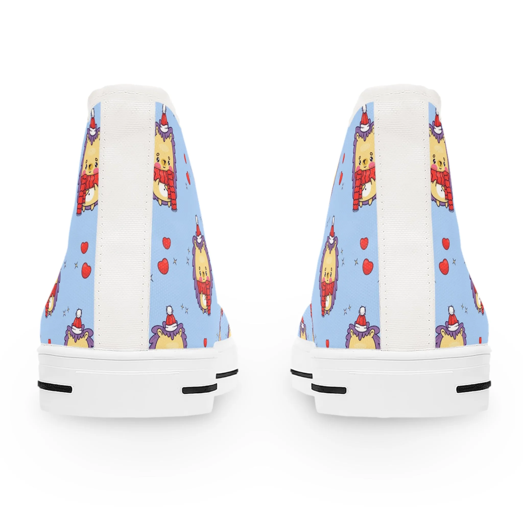 Hedgehog Santa Women's High Top Sneakers