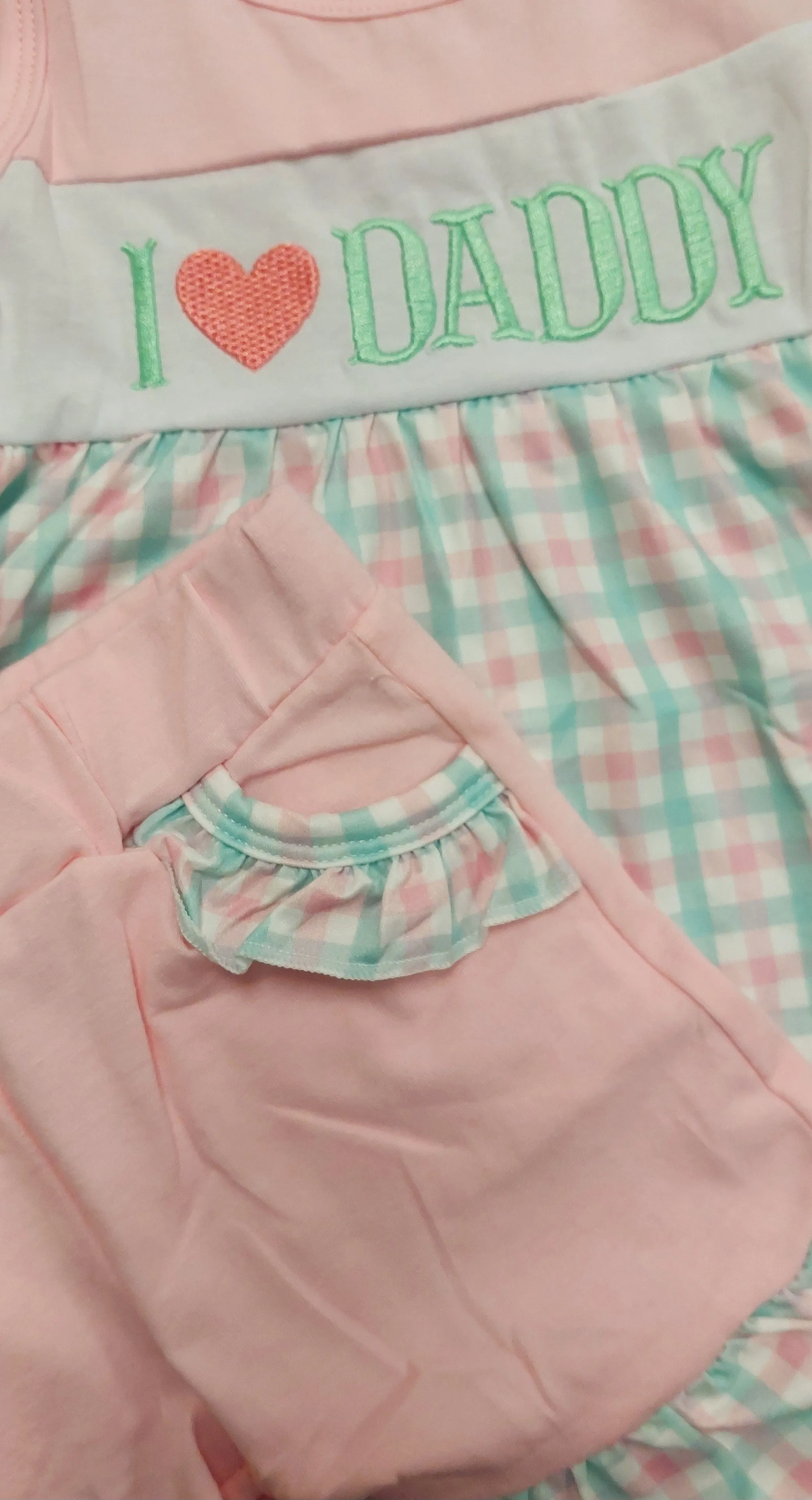 i love dad girls shorts