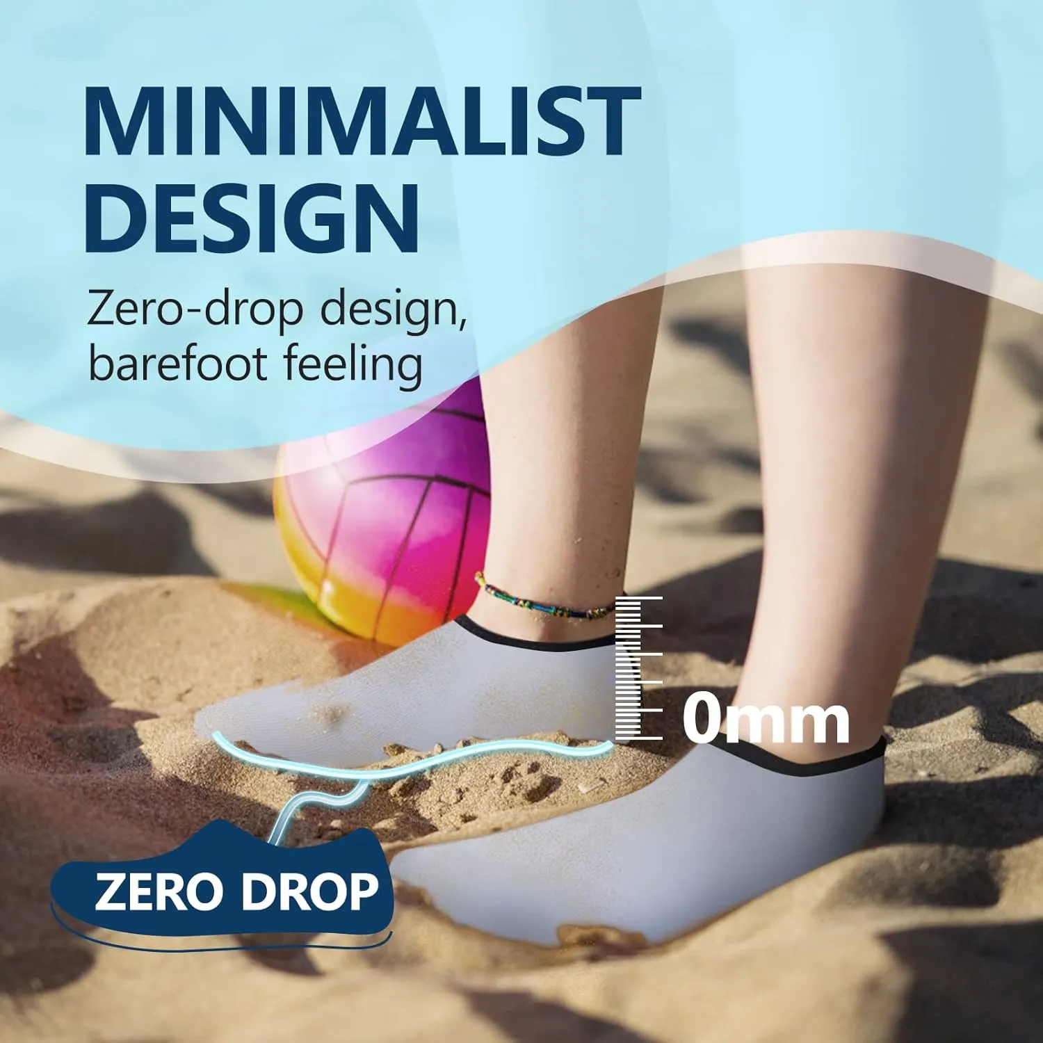 JACKSHIBO Water Shoes for Women Men Swim Shoes Water Socks for Cruise Essentials Swimming Aqua Beach Pool Yoga Surf