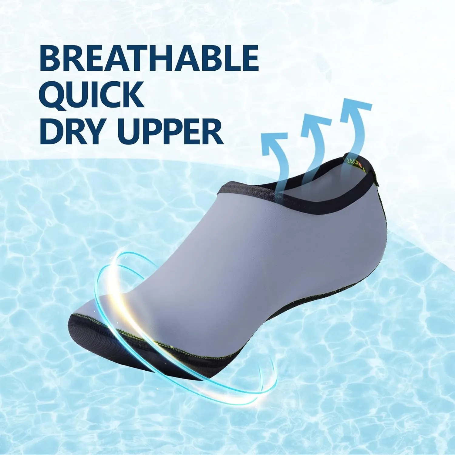 JACKSHIBO Water Shoes for Women Men Swim Shoes Water Socks for Cruise Essentials Swimming Aqua Beach Pool Yoga Surf