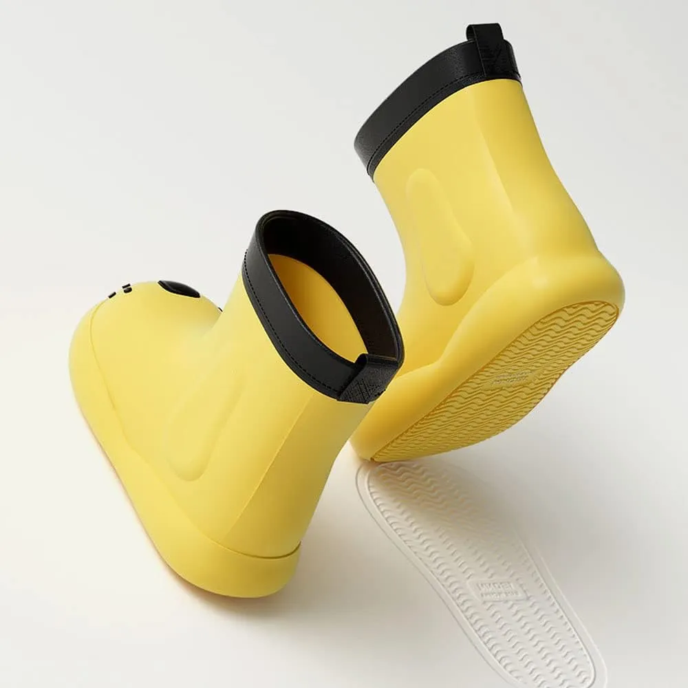 JadeRich Toddler Kids Easy On Waterproof Rain Boots Lightweight Rainboots for Baby Boys Girls