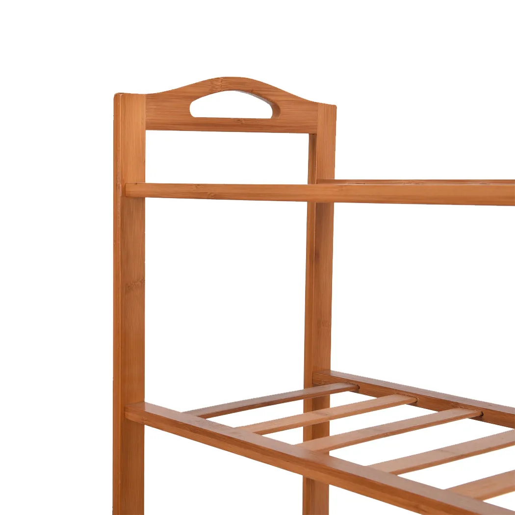 Levede 2x 4 Tier Bamboo Shoe Rack Shoes