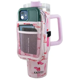 Light Pink Western Boots Wholesale Tumbler ZIPPER POUCH