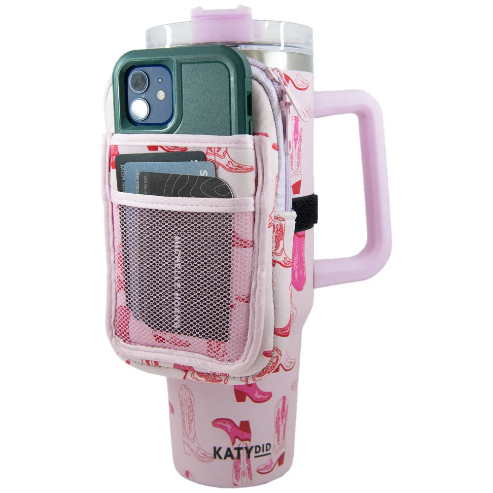 Light Pink Western Boots Wholesale Tumbler ZIPPER POUCH