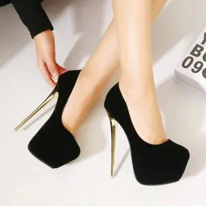lus Size 41 42 43 44 45 Sexy Pumps Hochzeit Frauen Fetisch Schuhe High Heel Stripper Flock Pumps 16 cm Damen Absatz Zapatos Mujer
