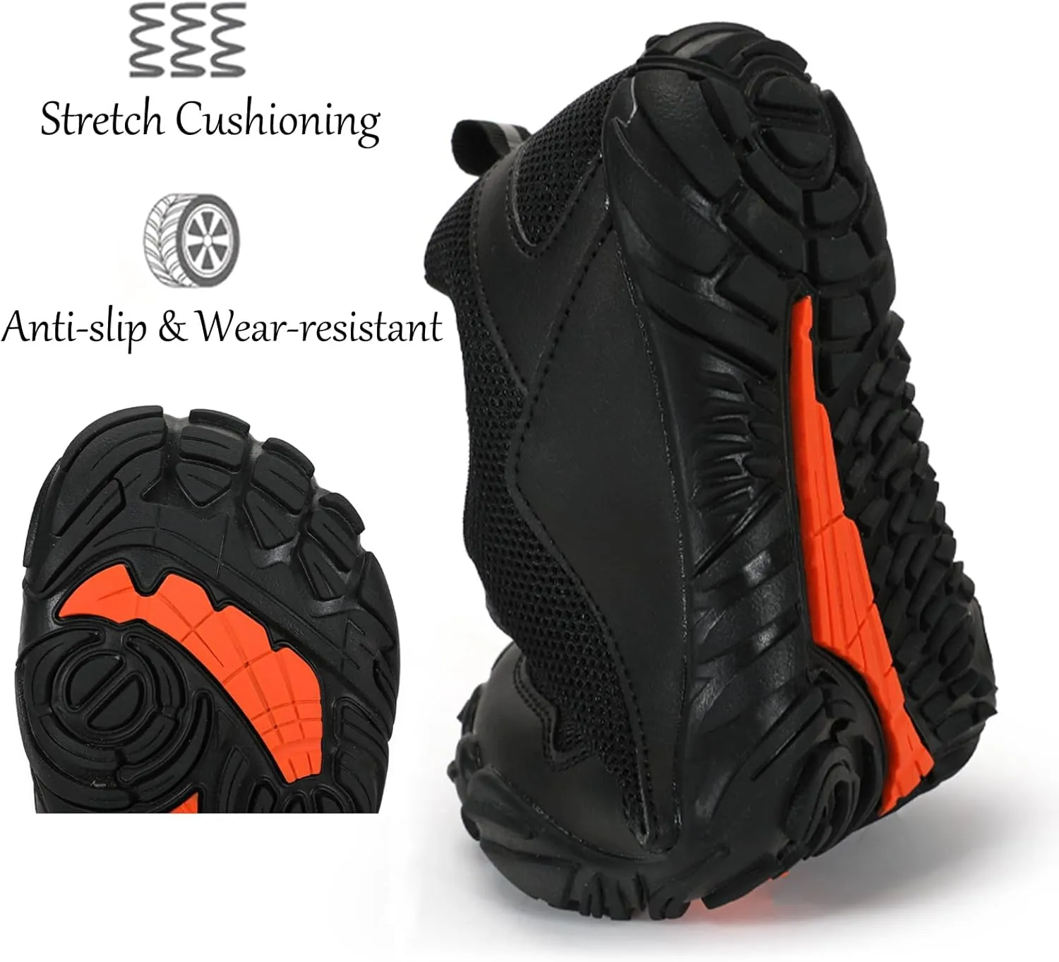 Men's Barefoot Shoes Minimalist Wide Toe Trail Running Shoes Breathable Cross Training Shoe for Gym Climbing Hiking