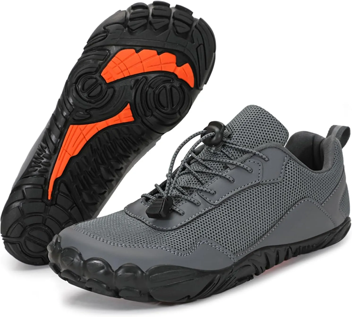 Men's Barefoot Shoes Minimalist Wide Toe Trail Running Shoes Breathable Cross Training Shoe for Gym Climbing Hiking