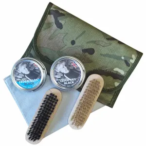 Military Boot Polishing Kit - Black & Brown