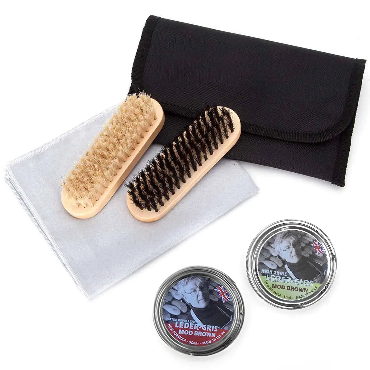 Military Boot Polishing Kit - Black & Brown