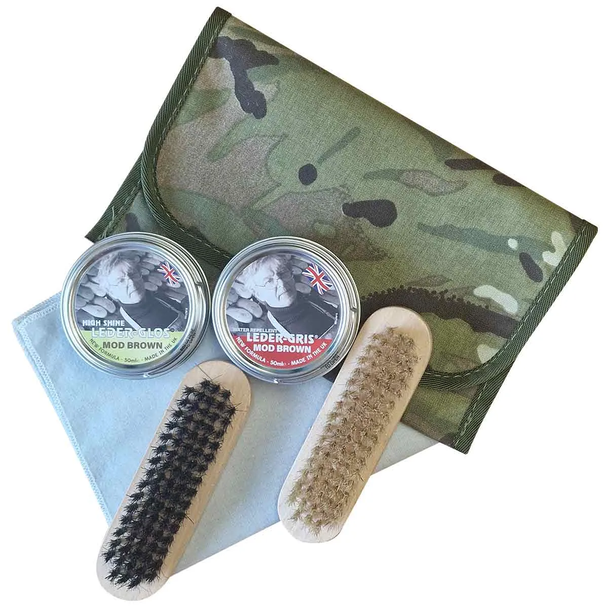 Military Boot Polishing Kit - Black & Brown