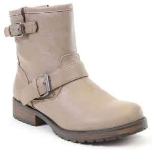 Motorcycle Harness Engineer Buckled Vegan Biker Lug Women's Boot