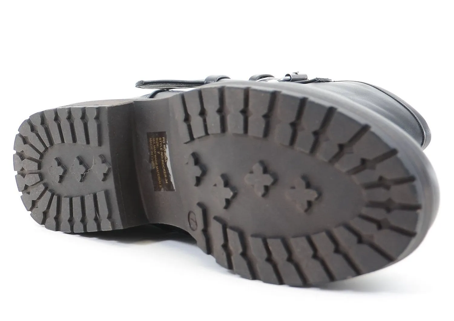 Motorcycle Harness Engineer Buckled Vegan Biker Lug Women's Boot
