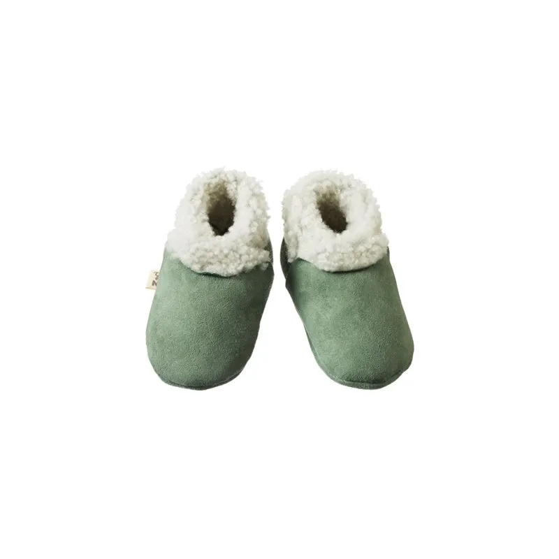 Nature Baby - Lambskin Booties - Lily Pad