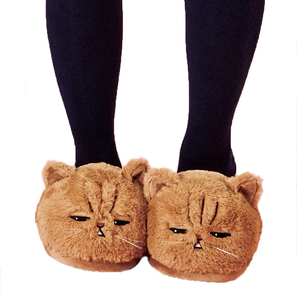 Pat and Pet Emporium | Shoes | Women's Plush Kitten Slippers