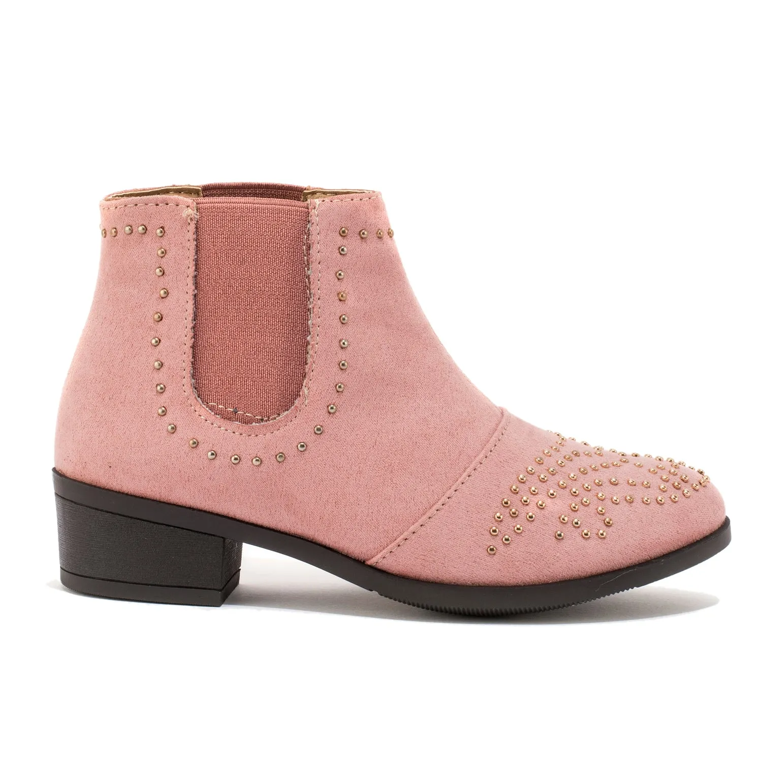 Pink Chelsea Stud Detail Ankle Boot