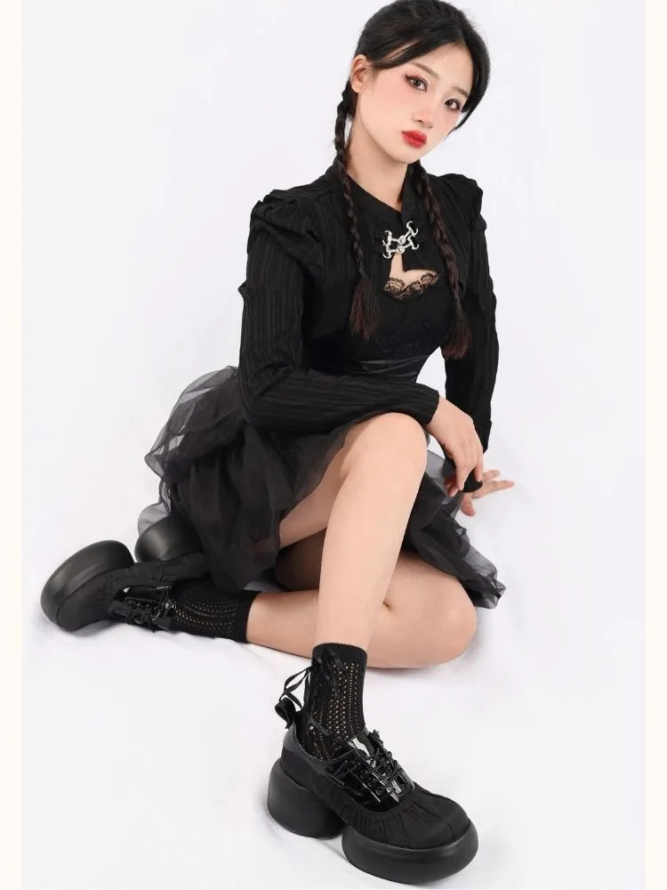Platform heel short boots【s0000004480】