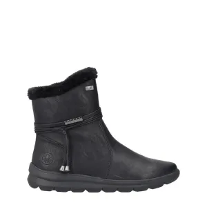 Rieker Black Boots with Lining - Z0070 - 00