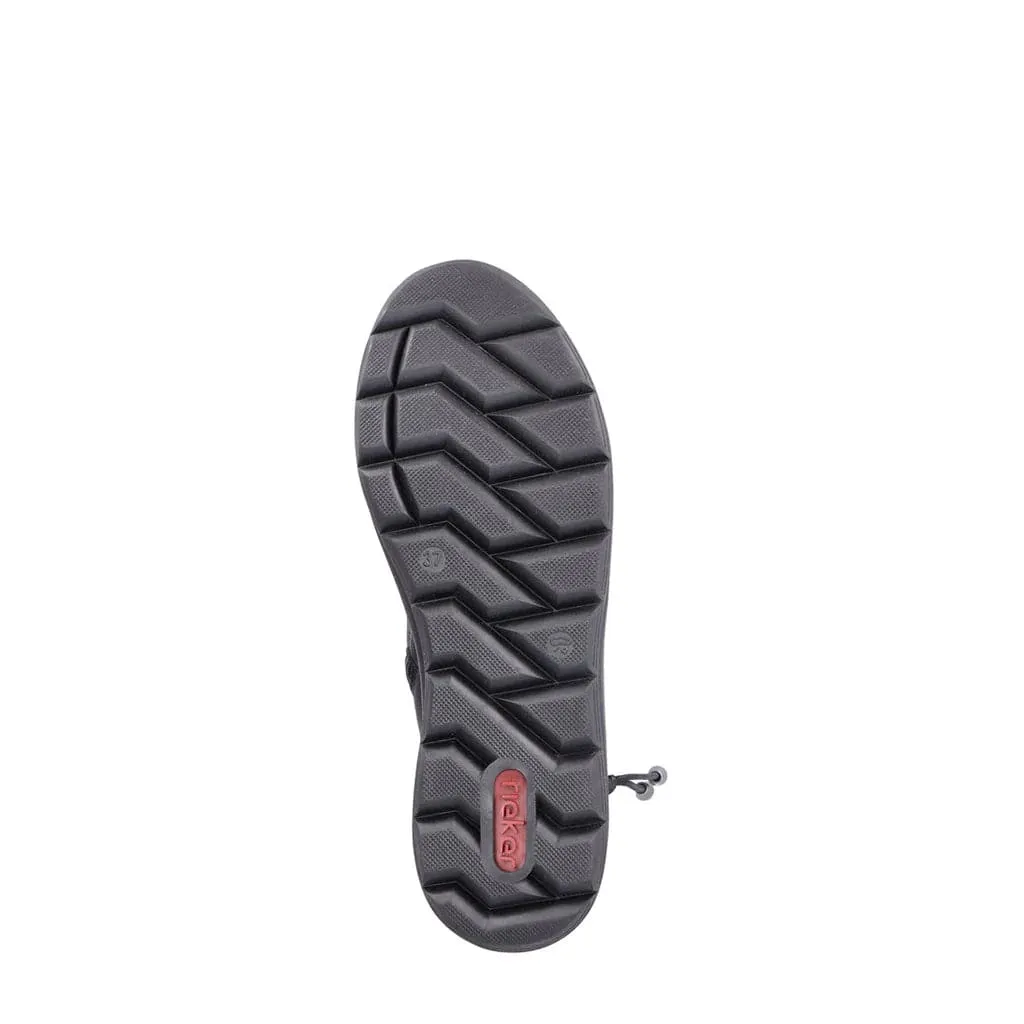 Rieker Black Boots with Lining - Z0070 - 00