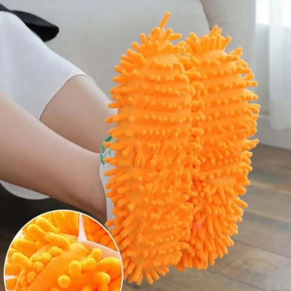 Sensational Pack Of 2 Multi Function Washable Dust Mop Floor Cleaning Slippers